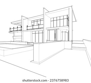house building sketch architectural drawing