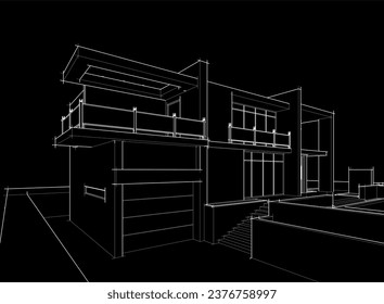 house building sketch architectural drawing