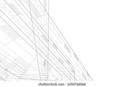house building sketch architecture 3d illustration