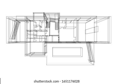 house building sketch architecture 3d 