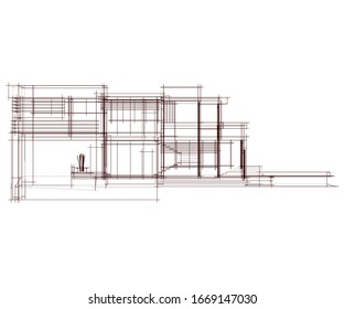建築図面 断面図 立面図 背景 建築のテーマ 作業図面 のベクター画像素材 ロイヤリティフリー Shutterstock