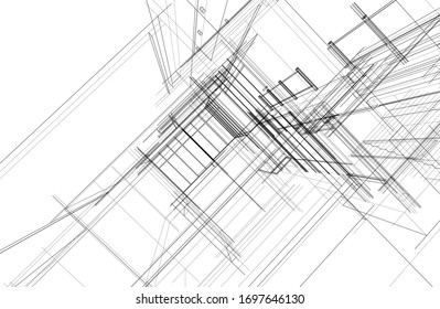 house building sketch architecture 3d 