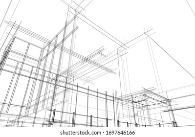 house building sketch architecture 3d 