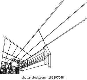 house building sketch architecture 3d 