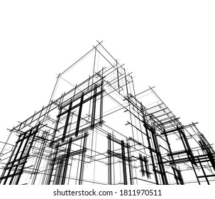 house building sketch architecture 3d 