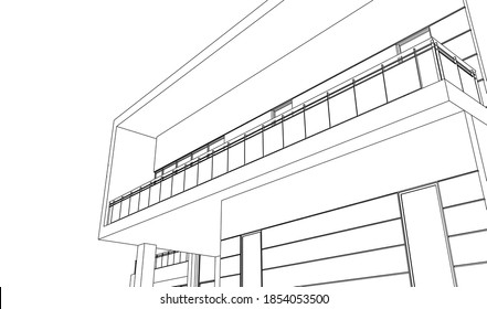 house building sketch architecture 3d 