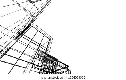 house building sketch architecture 3d 