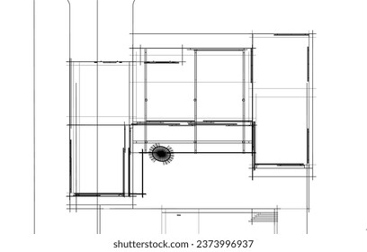 house building sketch architecture 3d illustration