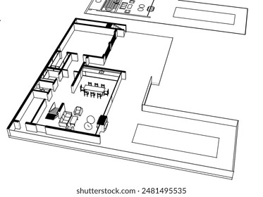 casa edificio boceto arquitectura 3d 