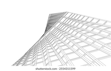 house building sketch architecture 3d illustration