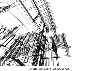 house building sketch architecture 3d 