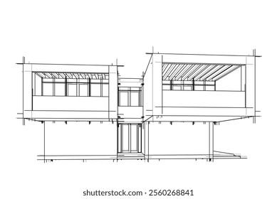 house building sketch architecture 3d 