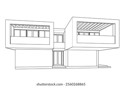 house building sketch architecture 3d 