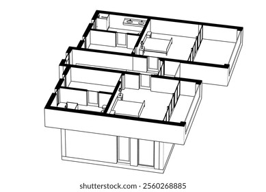 house building sketch architecture 3d 