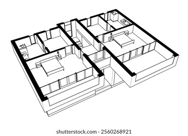 house building sketch architecture 3d 