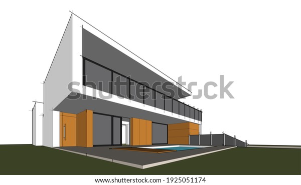 house
building sketch architecture 3d
illustration