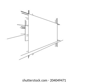 house building sketch vector