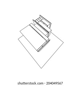 house building sketch vector