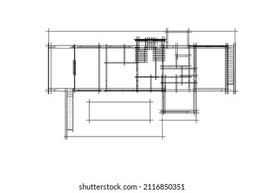 House building sketch vector drawing