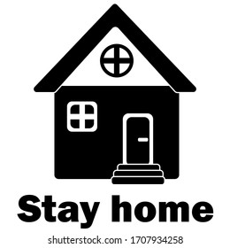 House building. Stay home. Vector stock illustration