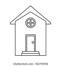 house building town residence outline