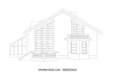 house building vector