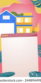 House building vector concept operation hand drawn illustration
