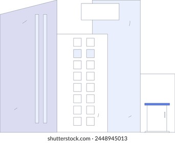 House building vector concept operation hand drawn illustration
