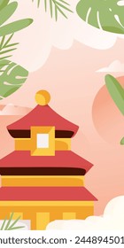 House building vector concept operation hand drawn illustration
