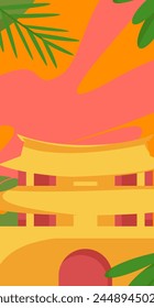 House building vector concept operation hand drawn illustration
