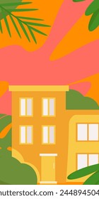 House building vector concept operation hand drawn illustration
