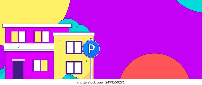 House building vector concept operation hand drawn illustration
