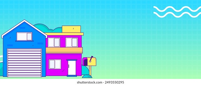 House building vector concept operation hand drawn illustration
