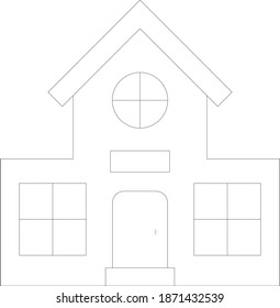 Wohngebäude. Vektorsymbol 