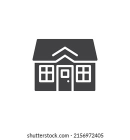 House building vector icon. filled flat sign for mobile concept and web design. Home glyph icon. Symbol, logo illustration. Vector graphics