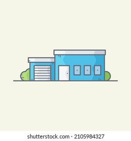 House building vector icon illustration