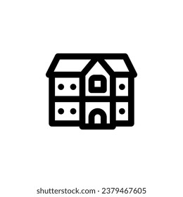 house building vector icon. real estate icon outline style. perfect use for logo, presentation, website, and more. simple modern icon design line style
