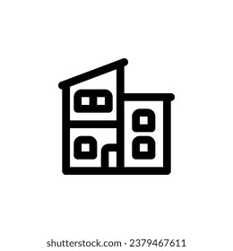 house building vector icon. real estate icon outline style. perfect use for logo, presentation, website, and more. simple modern icon design line style