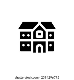 house building vector icon. real estate icon solid style. perfect use for logo, presentation, website, and more. simple modern icon design glyph style