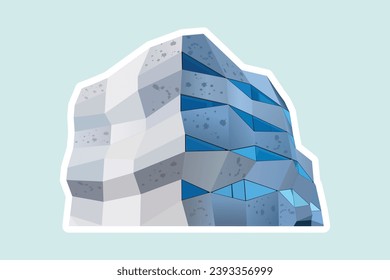 Ilustración vectorial del edificio de la casa. Concepto de icono de creación y de objeto de referencia. Hermosa vista minimalista frente al hogar con diseño vectorial de techo. Diseño moderno de casa comercial en blanco y plano.