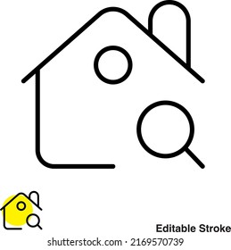 House Building Vector Line Icon
