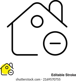 Icono de la línea del vector de construcción de la casa