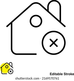 Icono de la línea del vector de construcción de la casa