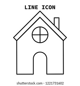 House and Buildings Icons Vector Illustration Design 