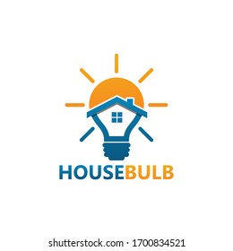 House Bulb Logo Template Design