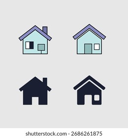 Símbolos do pacote de ícone da casa Logotipo da casa