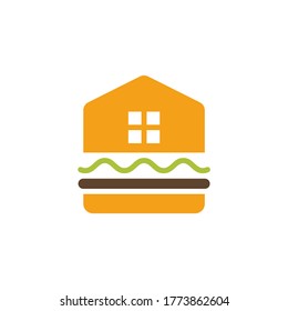 House Burger Logo design template, Burger bakery logo design vector