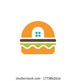 House Burger Logo design template, Burger bakery logo design vector
