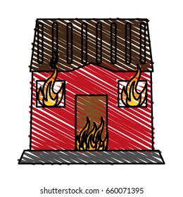 House burning fire