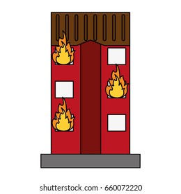 House burning fire
